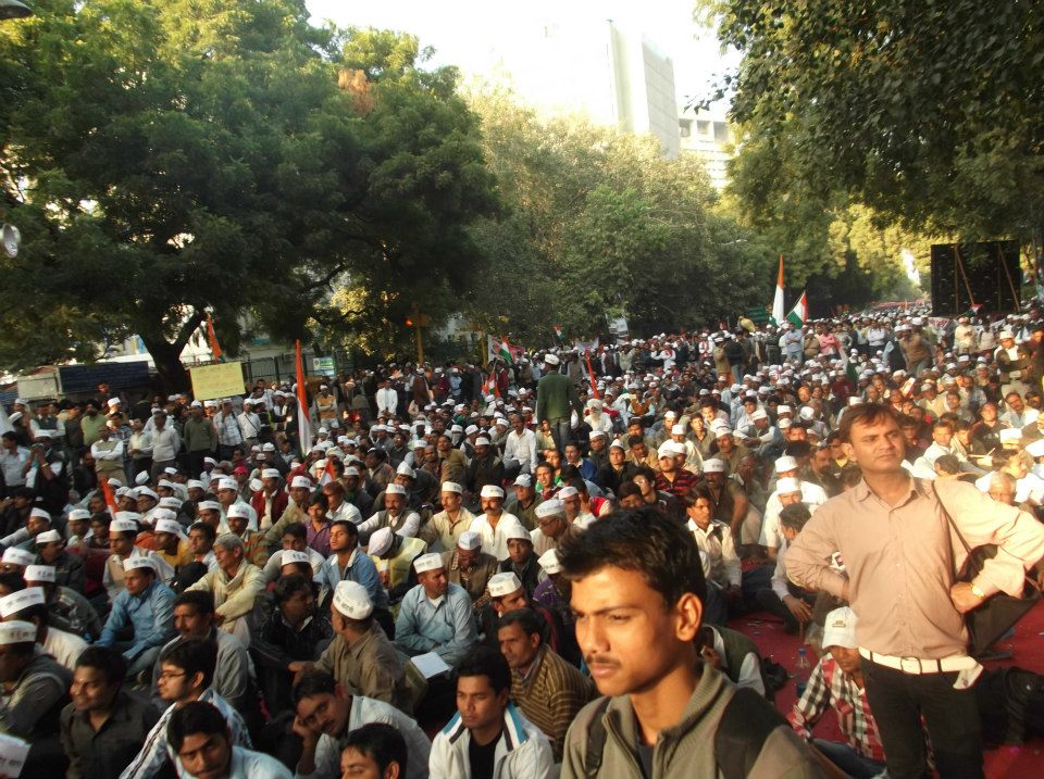 Crowd at Jantar Mantar during Anna Days
